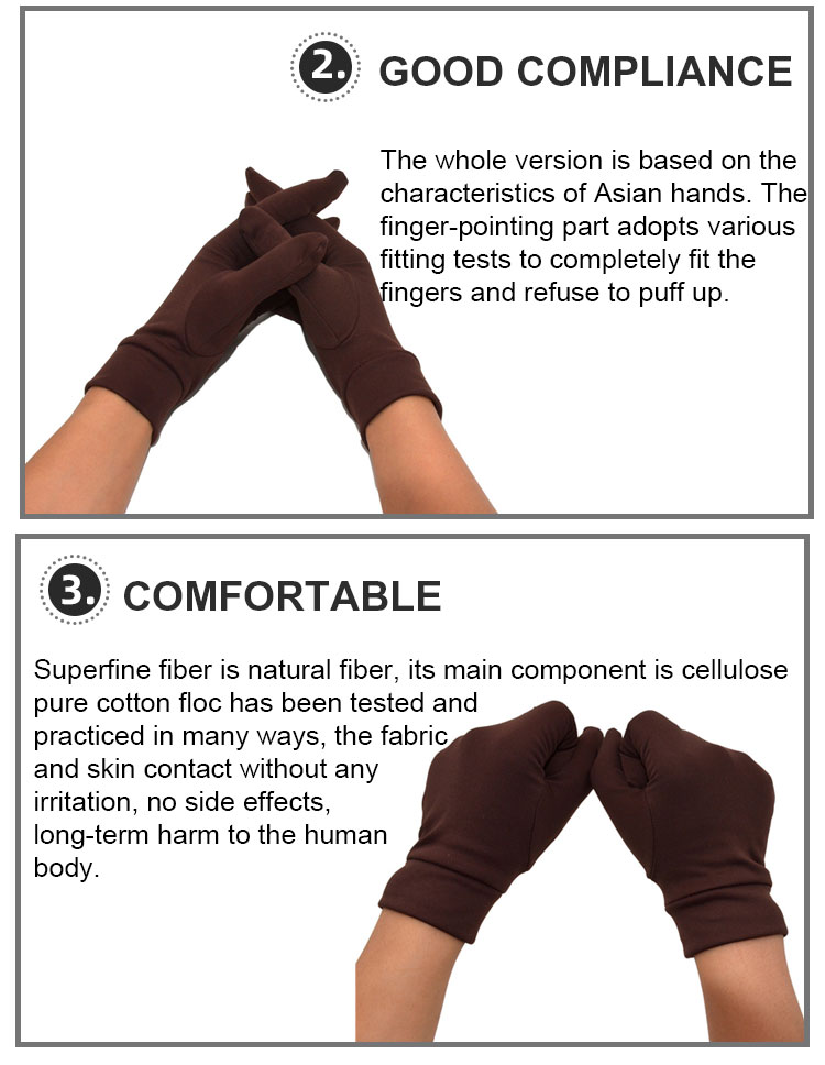 Black Microfiber Jewelry Gloves 