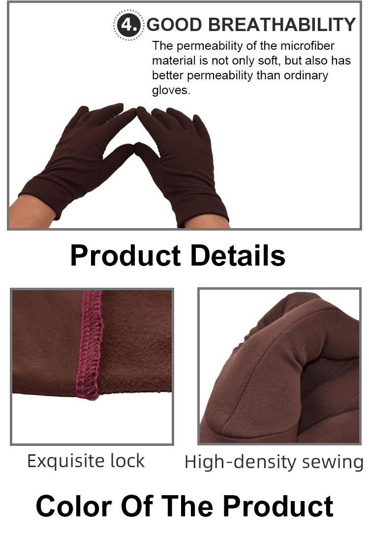 Black Microfiber Jewelry Gloves 