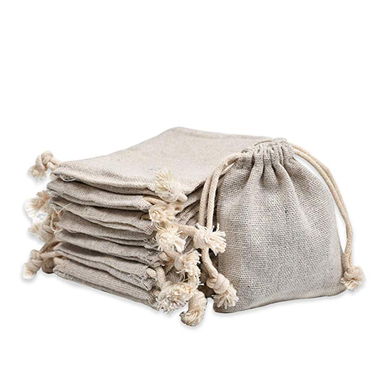 Linen Drawstring Jewelry Pouch