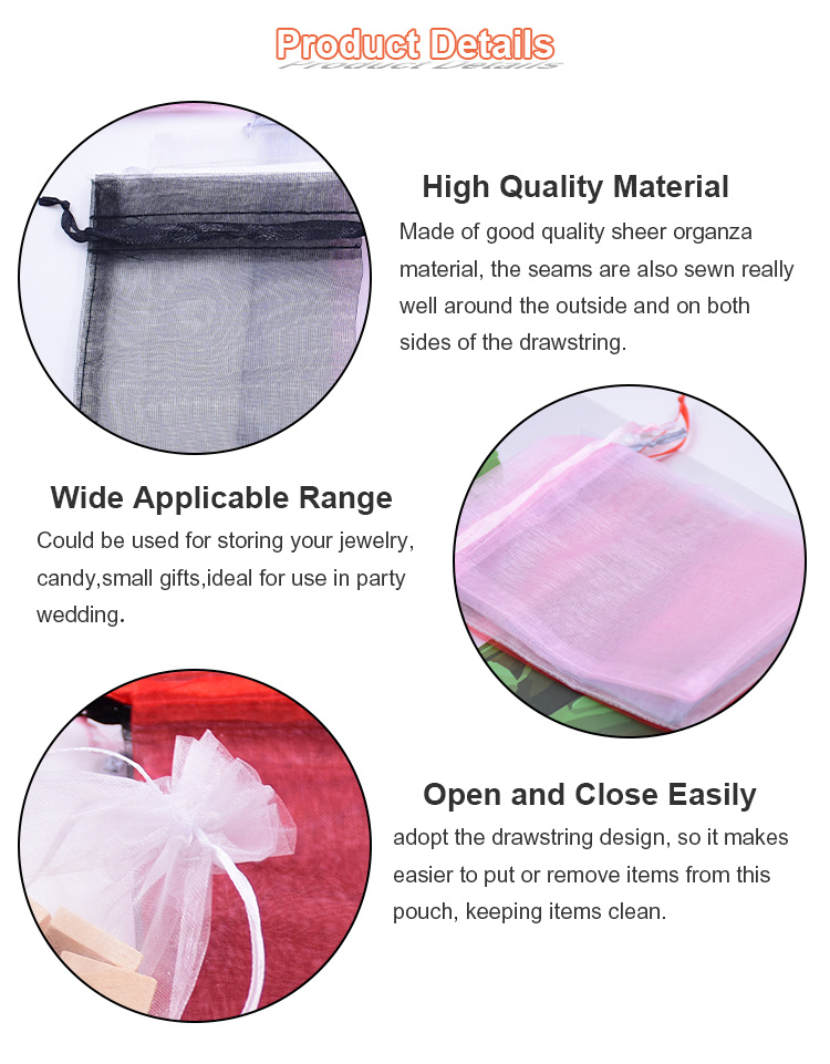  Jewelry Packaging Organza Bags