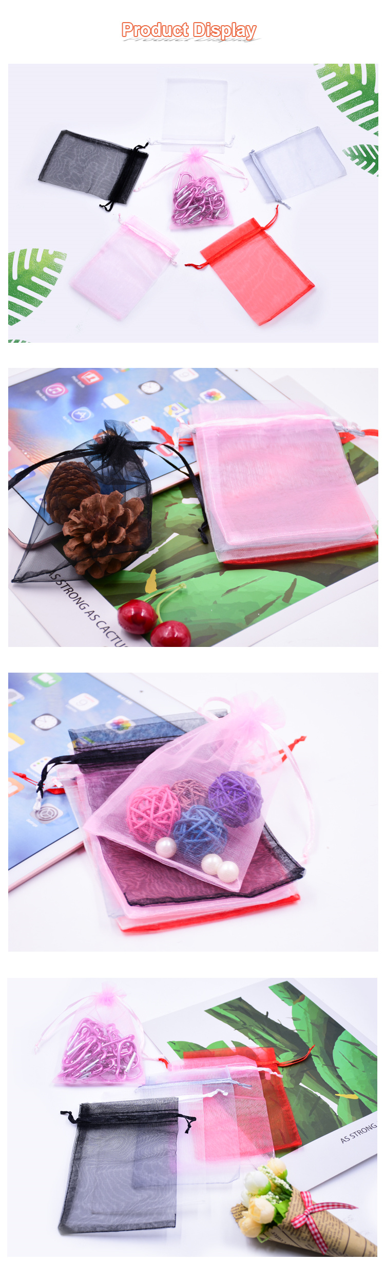  Jewelry Packaging Organza Bags