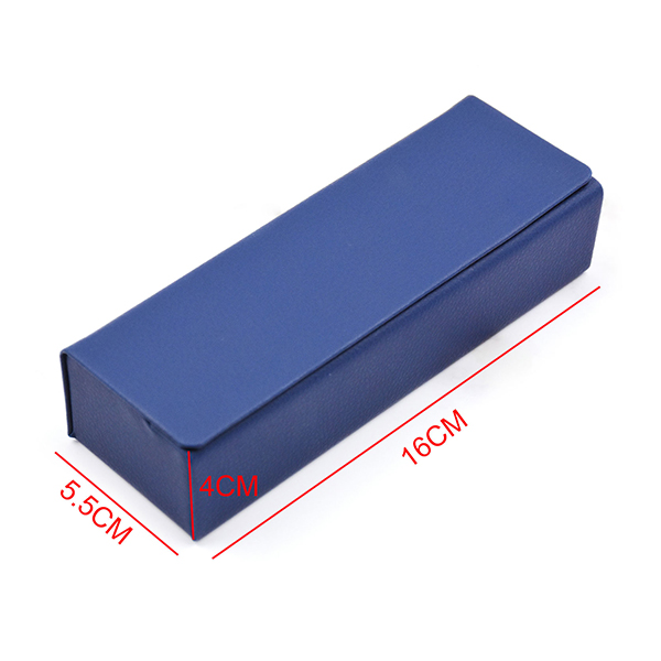 Custom Blue PU Leather Square Eyeglasses Case