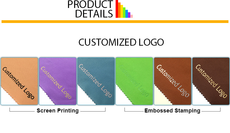 Custom Logo Printed Microfiber Cloths For Glasses, Lenses